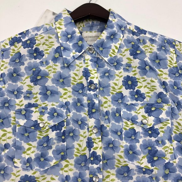 Vintage Liz Claiborne Wrangler Button Down Blouse Long Sleeve Dress Shirt - Picture 6 of 8